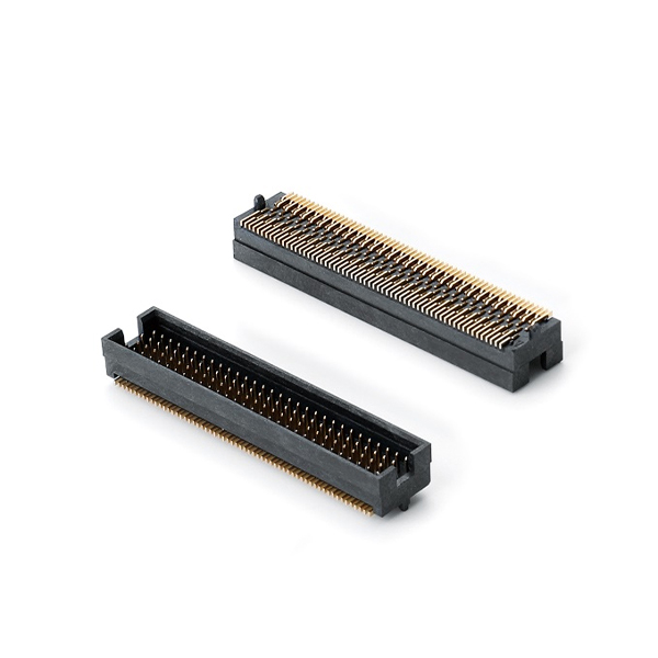 HB12X系列1.27mm间距四排板对板连接器 可堆叠 20-200Pin  1